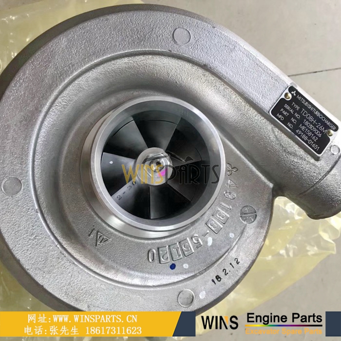 ME158162三菱6D22T 6D22-T发动机增压器