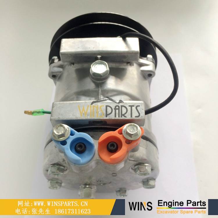 YX91V00001F1 挖掘机空调压缩机 神钢 140LC-8 SK210LC-8 SK250LC-8 SK350LC-8 SK480-8挖机专用配件