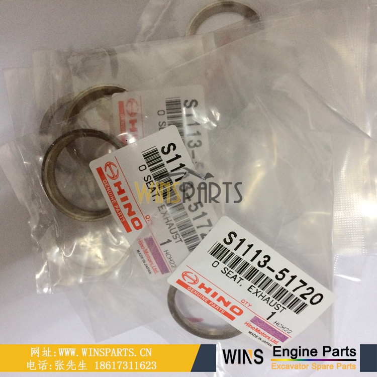 VH111311480A 11131-1480B VH11131E0030 VH11131E0010 日本日野Hino J08E/J05E 发动机进气门油封座圈用于神钢 SK200-8 SK210-8 SK250-8 挖掘机配件