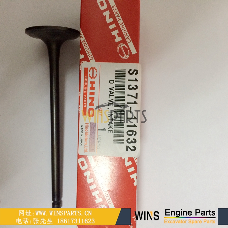 S1371-11632 VHS137111632 VH137111632A J08E/J05E 发动机进气门用于神钢SK210LC-8 SK250LC-8 SK200-10挖掘机