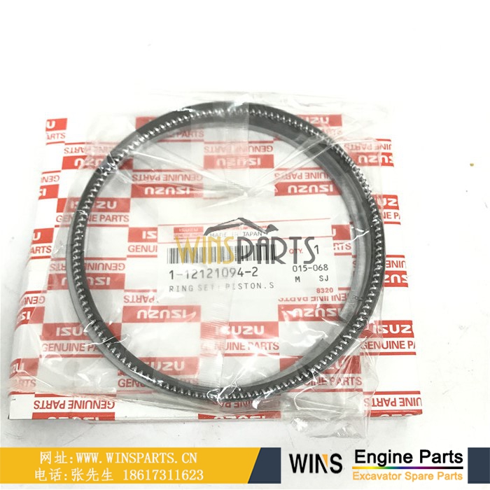 1-12121094-2 日本五十铃 6SD1柴油发动机活塞环 <a href=//www.mentye.com/riliwajueji.html target='_blank'>日立</a>EX300LC-5 EX350H-5 EX370-5M EX385挖掘机配件