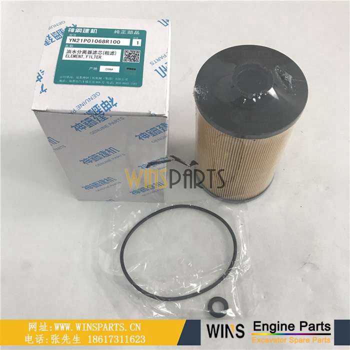 YN21P01068R100 原装油水滤芯 用于日本神钢SK350-9 SK350LC-8 SK135SRLC-2 SK140LC-8挖掘机配件
