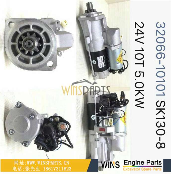 VA32G6610100 32G66-10100 32G66-10101 VA32G6610101 日本<a href=//www.mentye.com/Engine-Mitsubishi.html target='_blank'>三菱</a> D04FR 启动马达 起动机 用于 神钢 SK130-8 SK140-8挖机配件