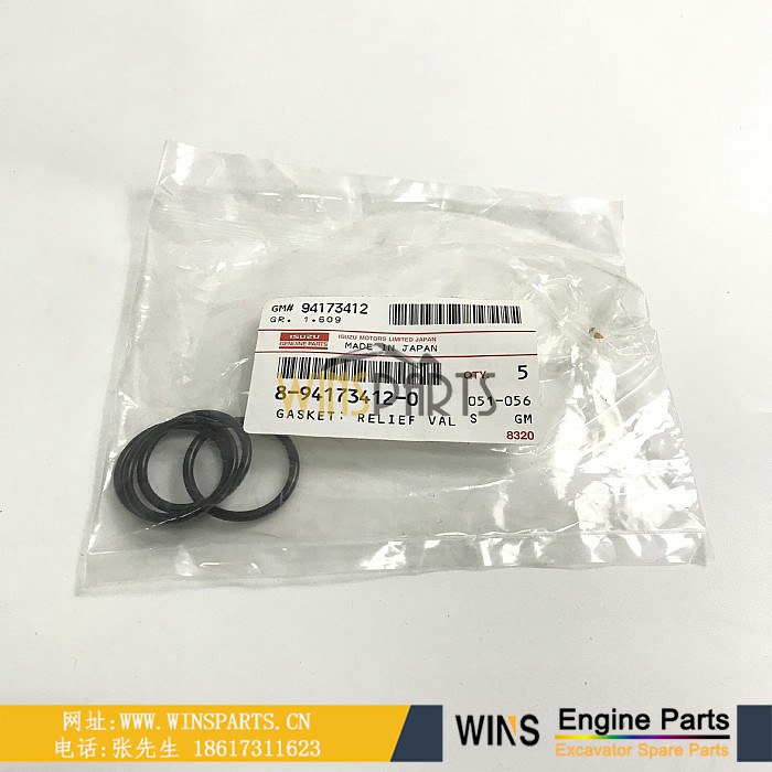 8-94173412-0 8941734120 8-94173-412-0 894173-4120五十铃4HK1 6HK1螺丝垫片 油封 螺母 O型圈 用于日立挖掘机配件