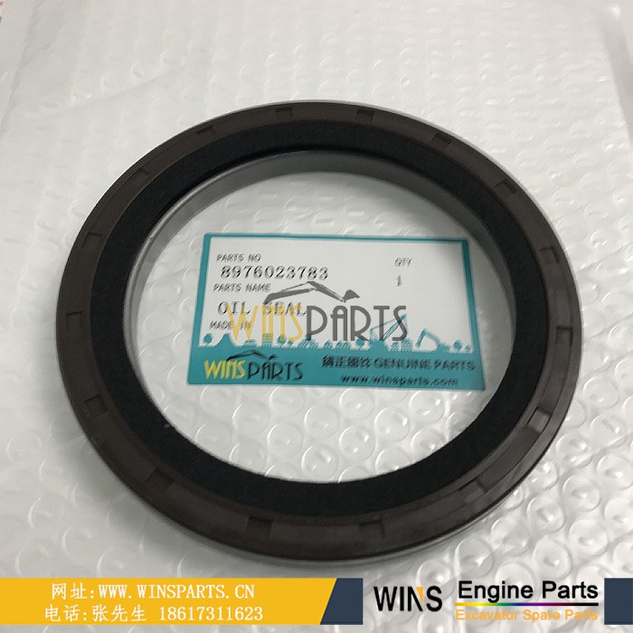 8-97602378-3 8976023783 8-94396199-1 8943961991 五十铃6HK1-XQA 6HK1直喷发动机曲轴油封 密封圈用于<a href=//www.mentye.com/riliwajueji.html target='_blank'>日立</a>ZX350-5G ZX350K ZX350LC-5G 挖掘机配件