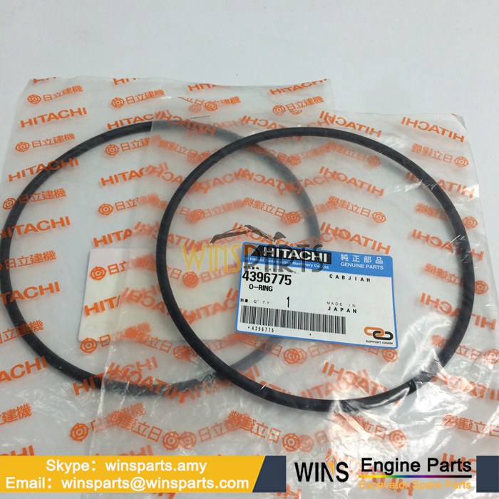 4396775 4396774 原装日本 <a href=//www.mentye.com/riliwajueji.html target='_blank'>日立</a>行走马达 油封 密封圈 O型圈 橡胶圈 用于日立 ZX240-3 ZX250-3 ZX280LC-3 ZX350-3 ZX330-3F挖机配件