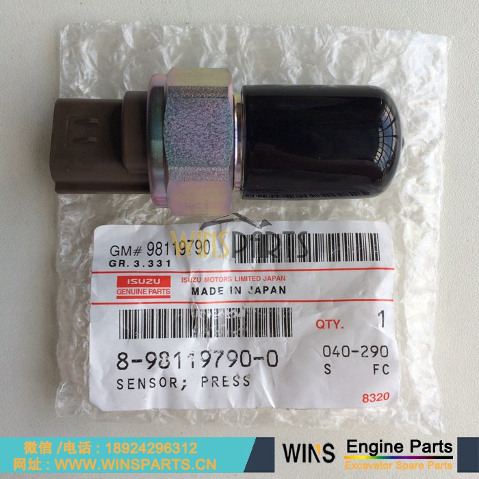 8-98119790-0 8981197900 8-97318684-1 499000-6131 8973186841 8973186840 原装日本 五十铃 4HK1 6HK1 6UZ1 6WG1发动机 燃油 共轨 电喷传感器 8-97318684-0 8981197900 