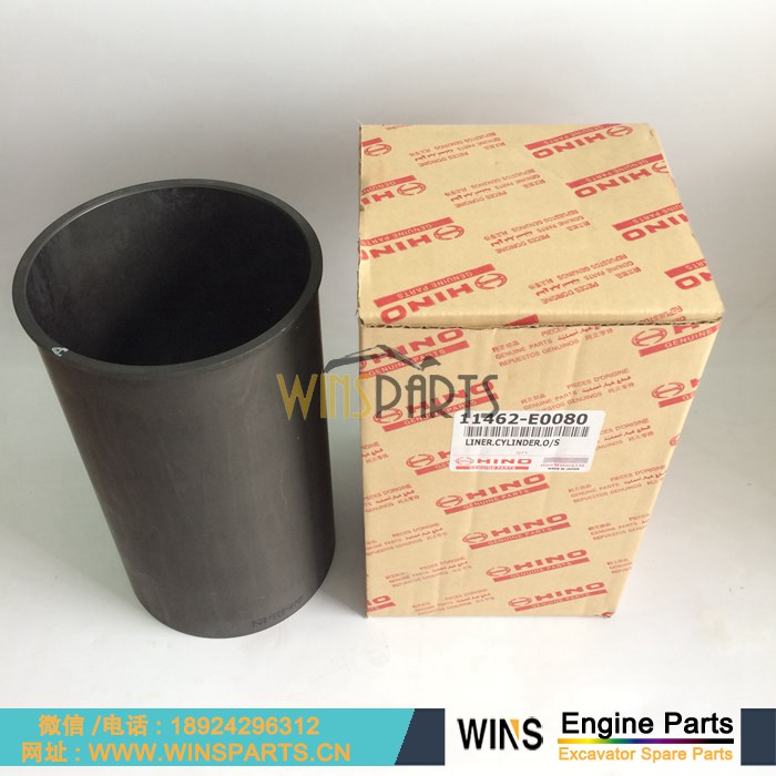 VH11462E0080 11462-E0080 11462E0080 原装 中国 上海 日野 J05E J08E 发动机 3MM A缸套 气缸套用于神钢纽荷兰230SR-3, SK350-9, 260SR-3, SK235SRLC-2挖掘机配件
