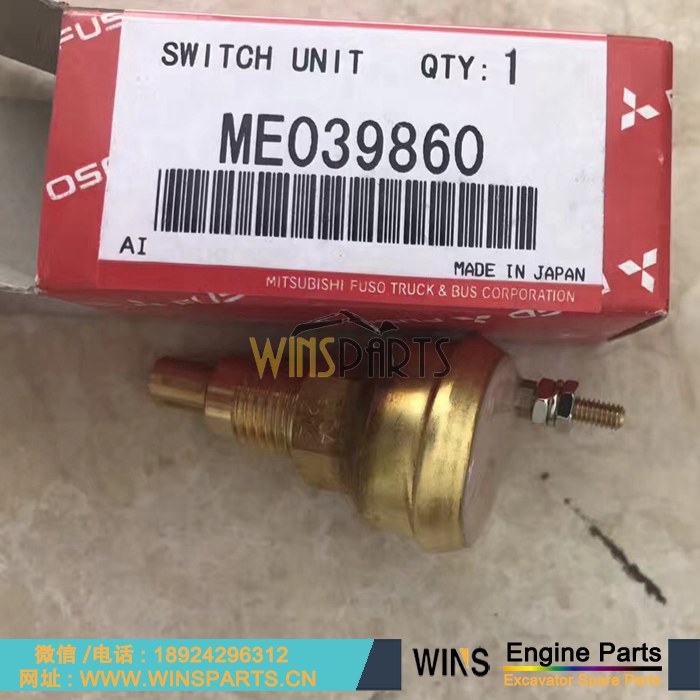 ME039860 VAME039860 <a href=//www.mentye.com/Engine-Mitsubishi.html target='_blank'>三菱</a> 6D22-T 6D22TC 6D24 发动机 水温传感器 温度感应开关 用于神钢 SK480LC-6E SK300LC SK235SRLC-1ES SK210LC-6E 挖掘机配件