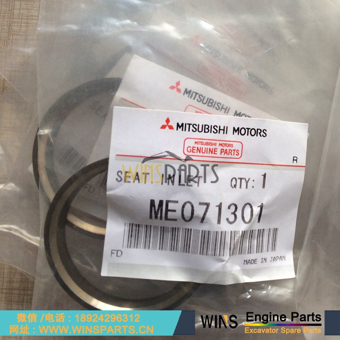 ME071301 ME071303 VAME071301 VAME071303 三菱 6D15 6D16 6D16T 6D17发动机 进气门 排气门 座圈 密封圈 用于神钢SK290LC-6E SK330LC-6E SK290LC SK330LC 挖掘机配件