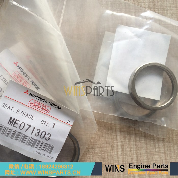 ME071301 ME071303 VAME071301 VAME071303 三菱 6D15 6D16 6D16T 6D17发动机 进气门 排气门 座圈 密封圈 用于神钢SK290LC-6E SK330LC-6E SK290LC SK330LC 挖掘机配件