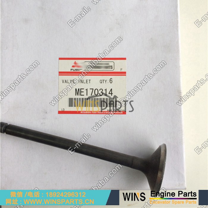 ME170314 VAME170314 ME300285 VAME300285 日本<a href=//www.mentye.com/Engine-Mitsubishi.html target='_blank'>三菱</a> 6D14 6D15 6D16 发动机 进气门 排气门用于神钢 SK330-6 SK290LC-6E SK330LC-6E 配件