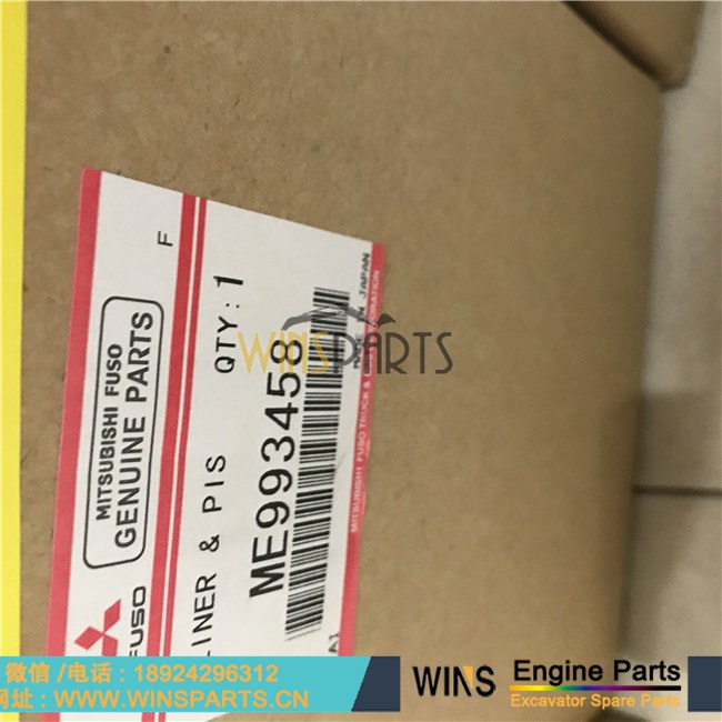 ME993458 VAME993458 原装日本<a href=//www.mentye.com/Engine-Mitsubishi.html target='_blank'>三菱</a> 6D24 发动机 四配套 活塞组件 缸套 活塞 活塞环套件用于神钢 SK480-6 SK480LC-6E SK480-6S SK480 挖掘机配件